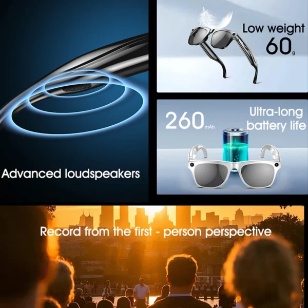Xiaomi 4K HD Smart Glasses AI GPT Camera Bluetooth Call 260Mah Battery Voice Assistant Translate Identify Objects Smart Glasses - Image 5