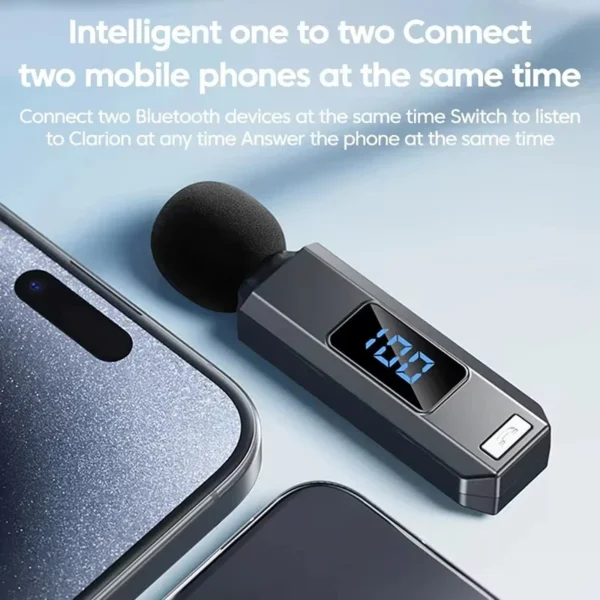 M1 Lavalier Business Bluetooth 5.5 Headset 30H With HD Mic LED Power Digital Display Noise Cancelling HIFI Wireless Headphone - Image 3