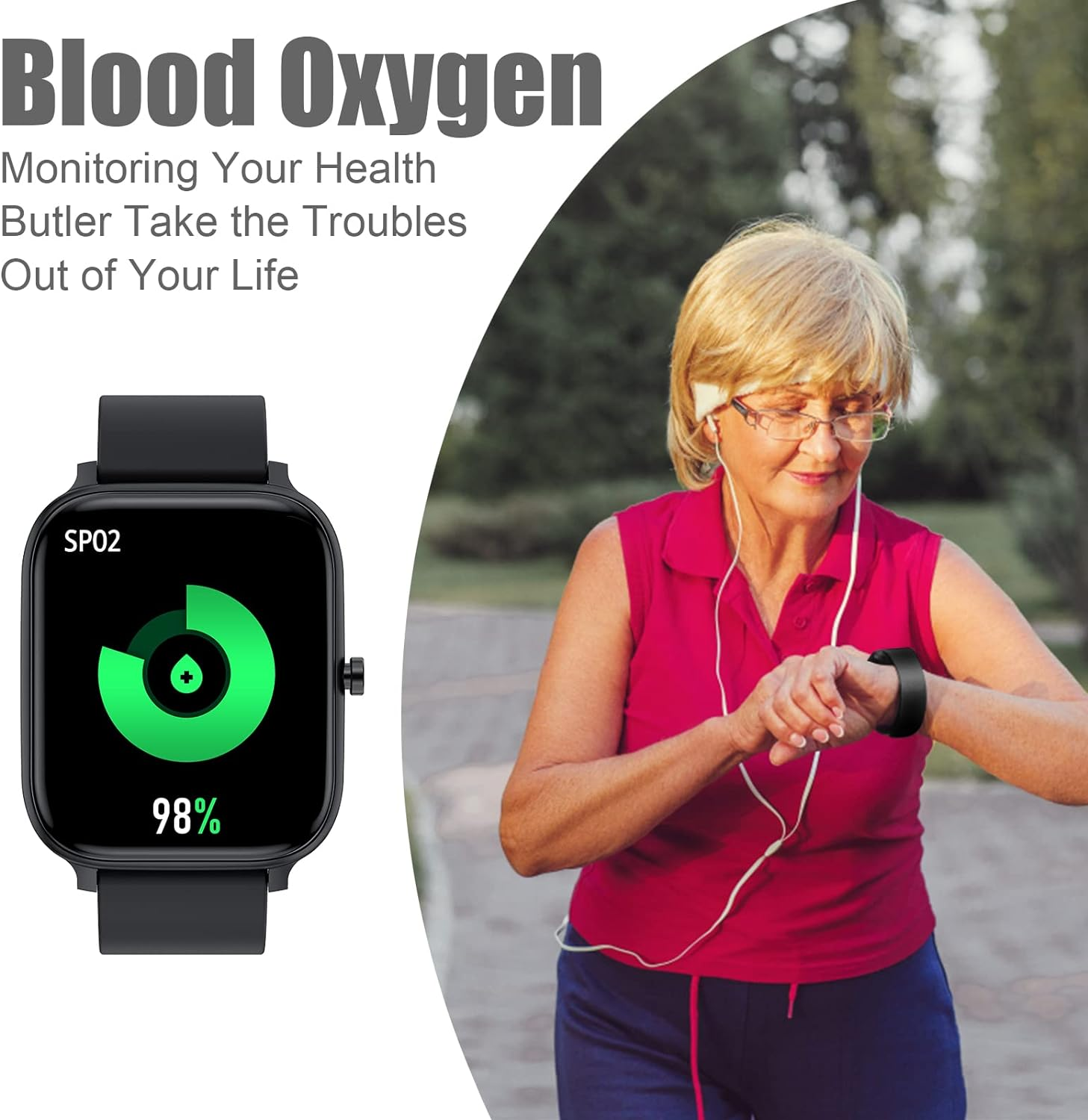 Smart Watch for Men & Women | 1.83" Full Touch Screen | Bluetooth Fitness Tracker with Heart Rate & Sleep Monitor | IP68 Waterproof Smartwatch - Image 4