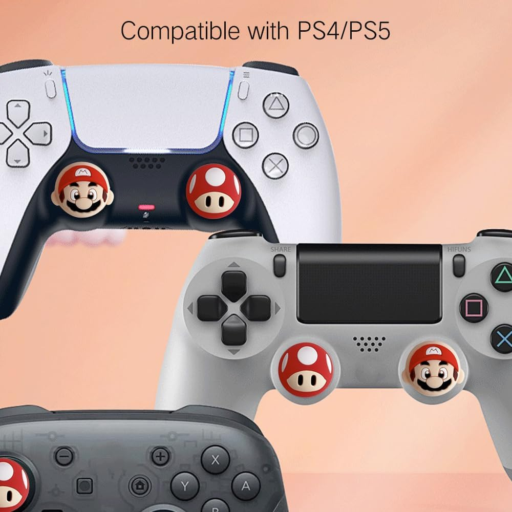 4PCS Cute Thumb Grip Caps for PS5/PS4/Xbox/Switch Pro | 3D Kawaii Joystick Covers - Image 7