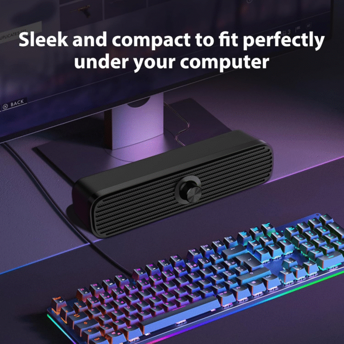 USB Powered Computer Speakers – Wired Stereo Sound with Volume Control, 3.5mm AUX for PC, Laptop & Tablet - Image 6