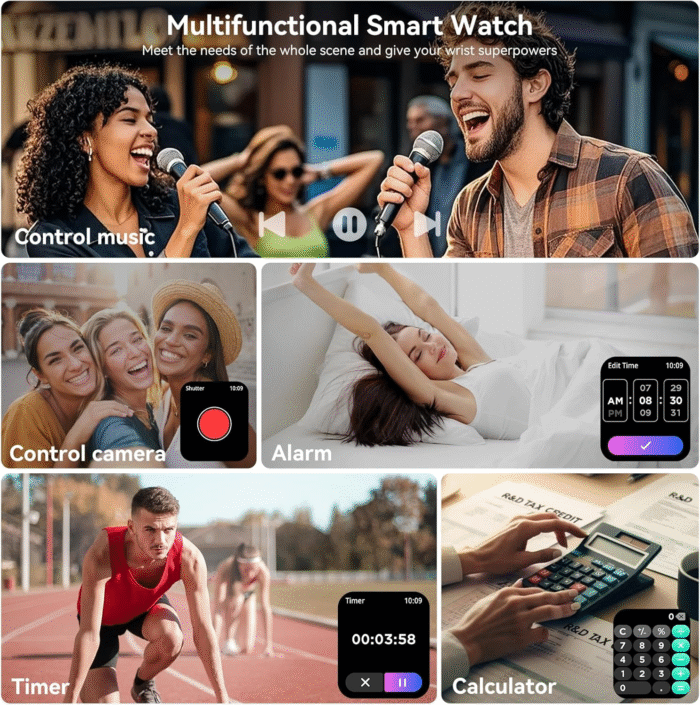 Smart Watch for Men & Women | 1.83" HD Touchscreen | Bluetooth Calling | 5ATM Waterproof Fitness Tracker - Image 6