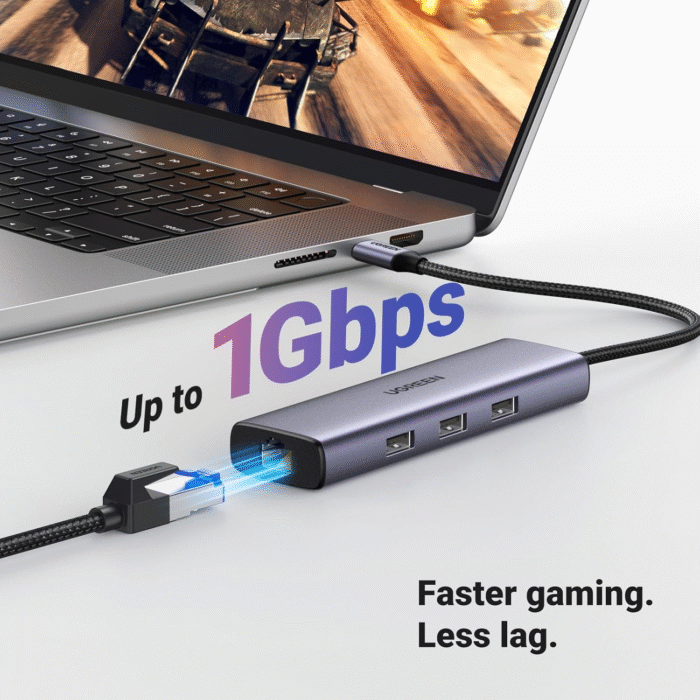 Revodok 6-in-1 USB C Hub 4K HDMI 100W PD Ethernet Adapter for Mac & iPad - Image 4