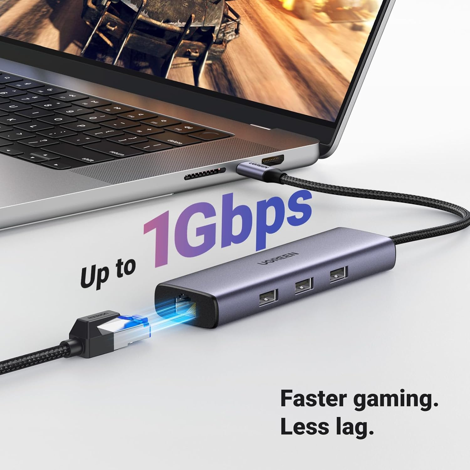 Revodok 6-in-1 USB C Hub 4K HDMI 100W PD Ethernet Adapter for Mac & iPad - Image 4