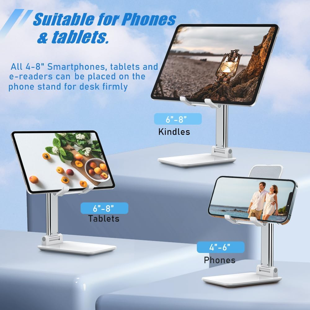 Adjustable Foldable Phone Stand β Height & Angle Adjustable Desk Holder. - Image 2