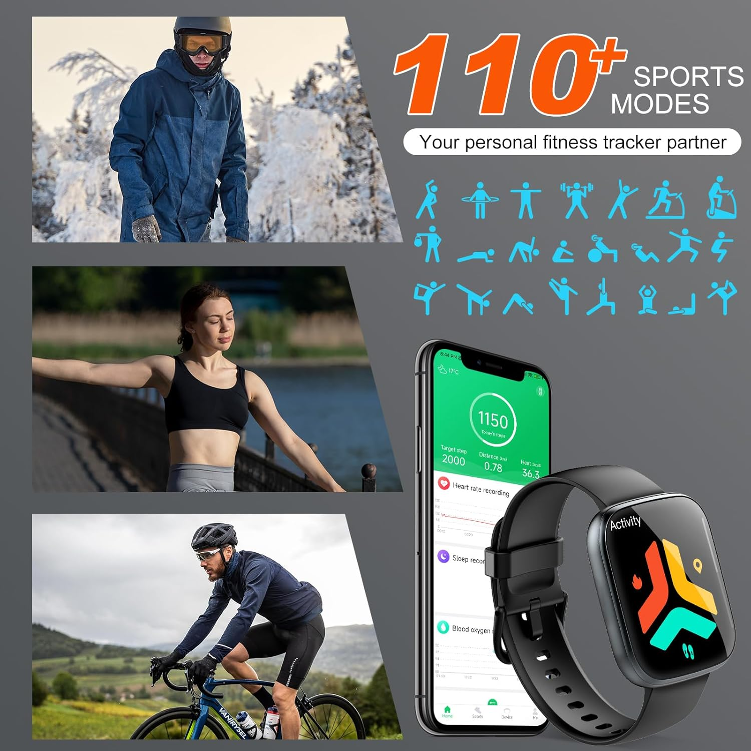 Smart Watch for Men & Women | 1.95" HD Touchscreen | Bluetooth Calling & Notifications | - Image 3