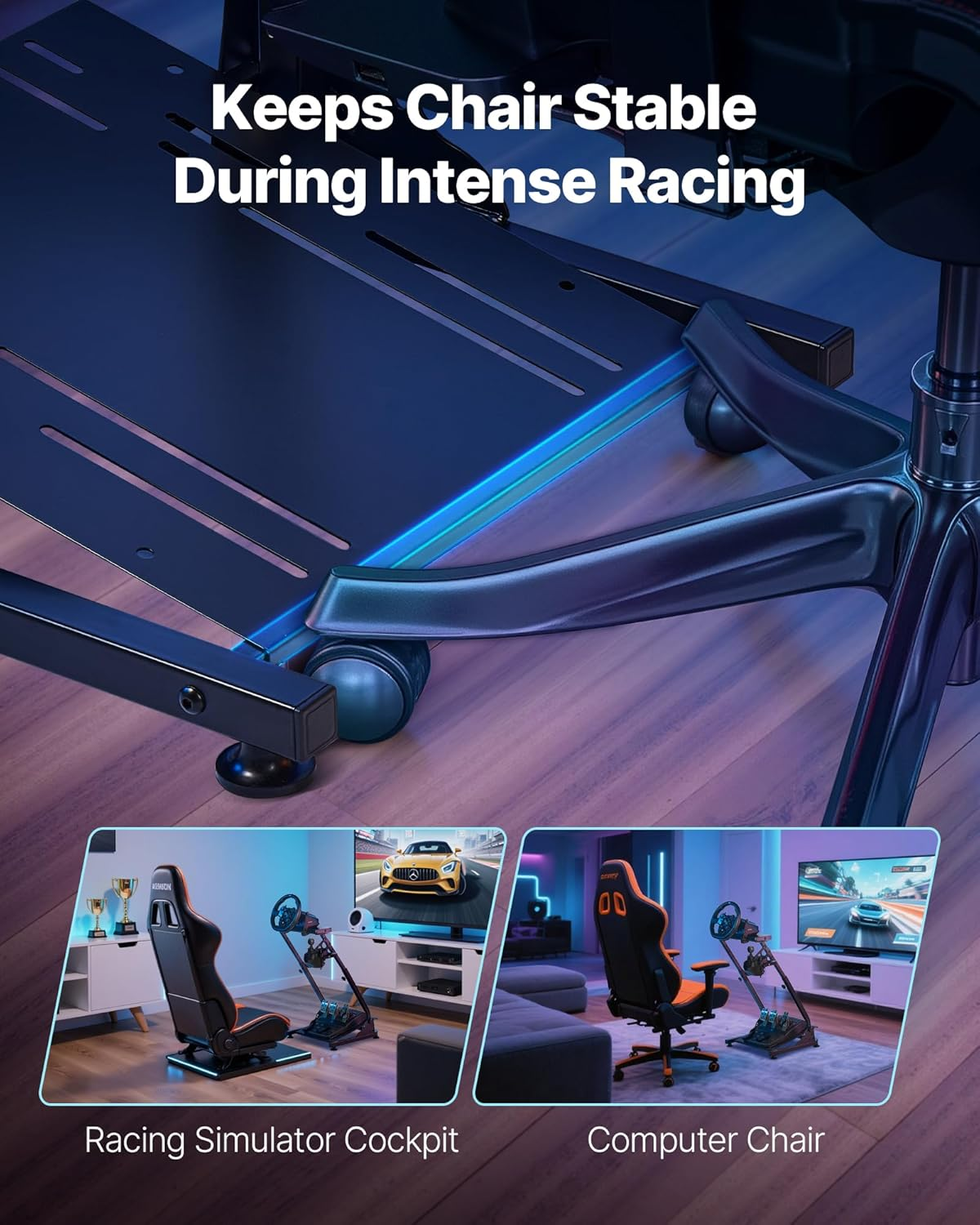 Racing Wheel Stand | Foldable Adjustable Simulator for Logitech & Thrustmaster - Image 5