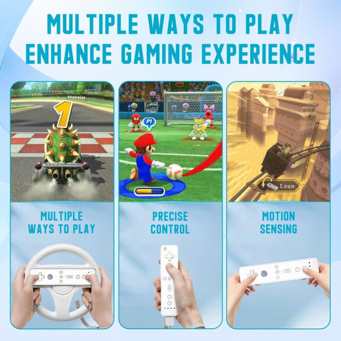 Wii Remote & Nunchuck Controller for Nintendo Wii/Wii U | Motion Sensing + Case - Image 6