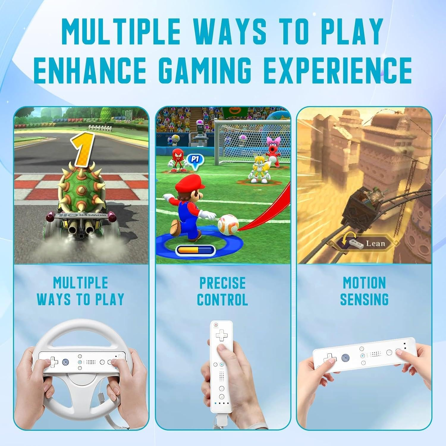 Wii Remote & Nunchuck Controller for Nintendo Wii/Wii U | Motion Sensing + Case - Image 6