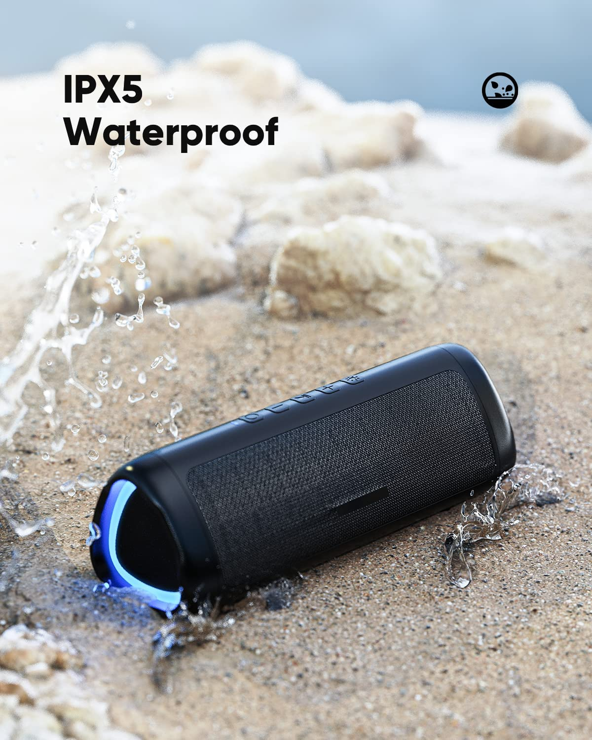 Bluetooth Speaker – Waterproof, Deep Bass, 20H Playtime, TWS Pairing, LED Lights - Image 8