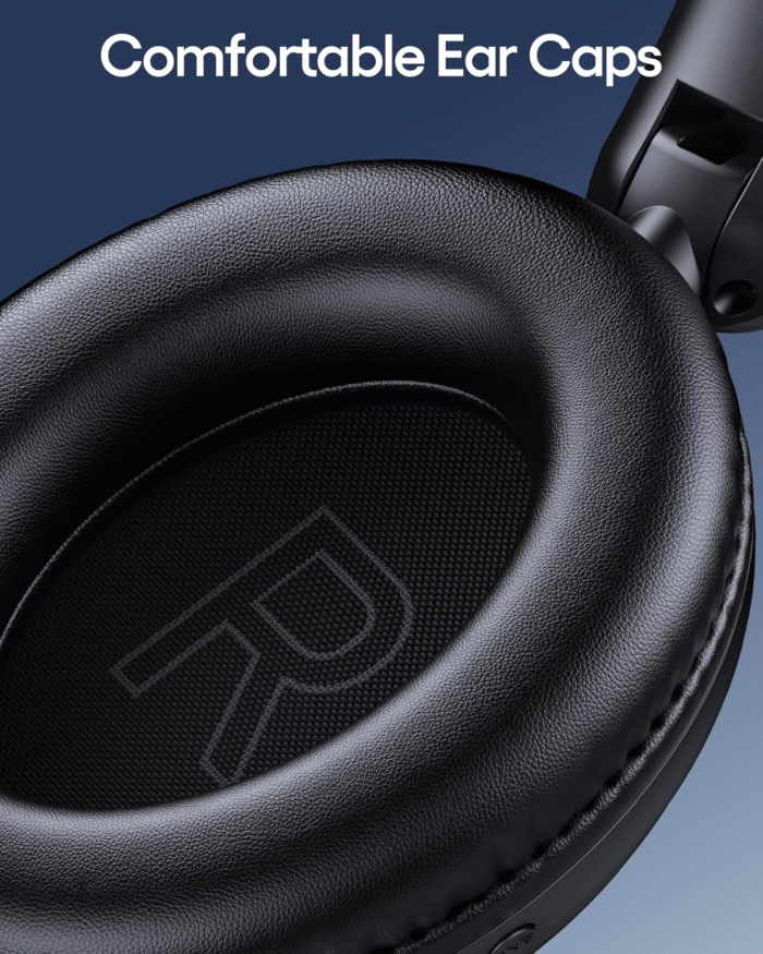 TAGRY H08 Wireless Headphones – 100H Playtime, Fast Charging, Over-Ear Comfort – Black - Image 7
