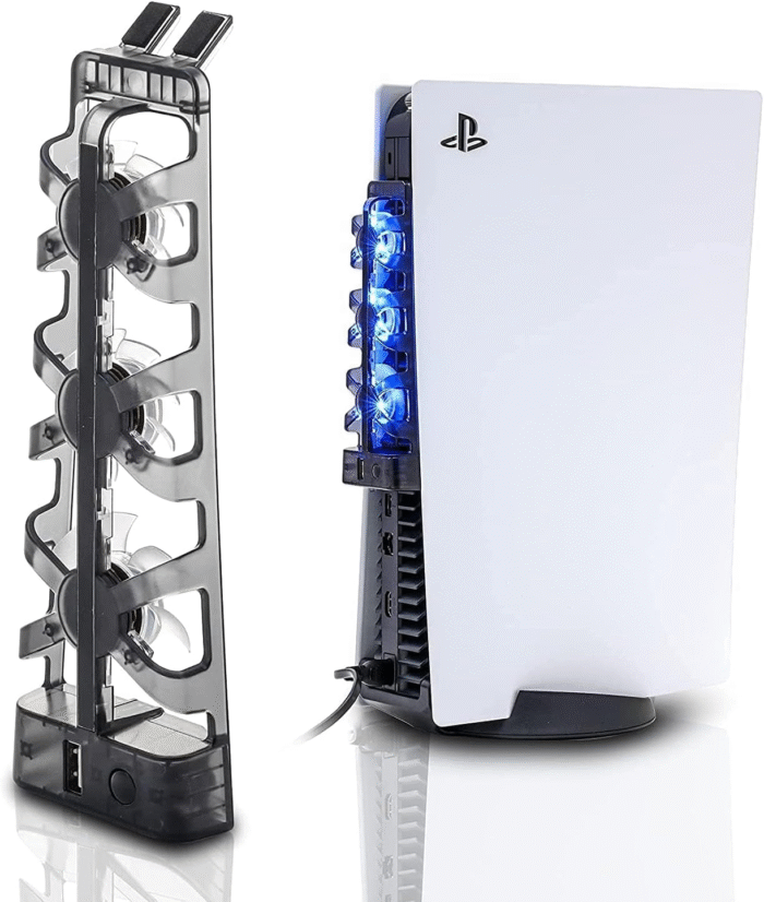 PS5 Cooling Fan Compatible with PS5 Disc & Digital Edition, Triple Quiet Fans - Image 4