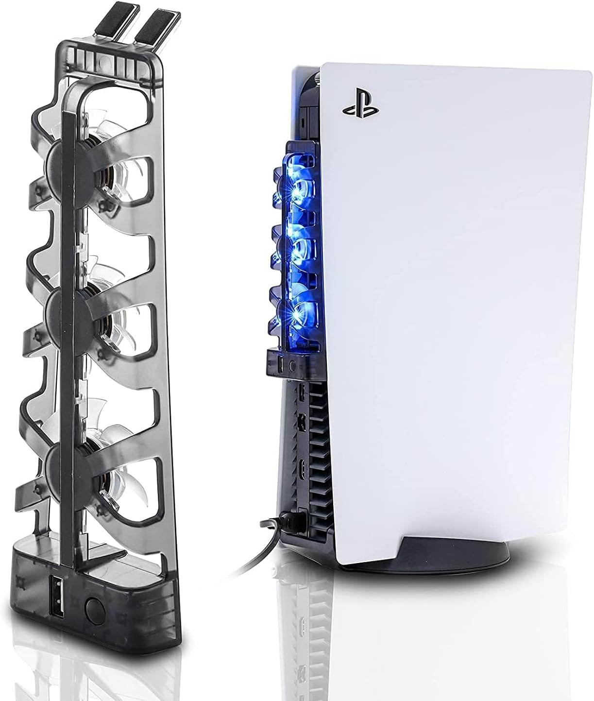 PS5 Cooling Fan Compatible with PS5 Disc & Digital Edition, Triple Quiet Fans - Image 4