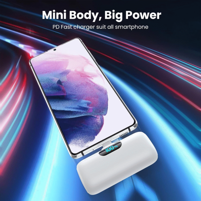 [2-Pack] Mini 5000mAh USB-C Power Bank with LCD - Image 2