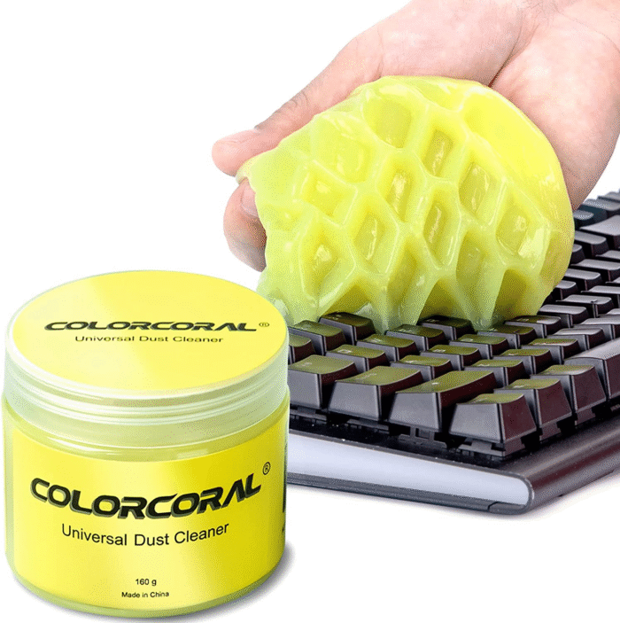 ColorCoral Cleaning Gel for Keyboard, PC, Car, Electronics – 160g, Lemon Scent