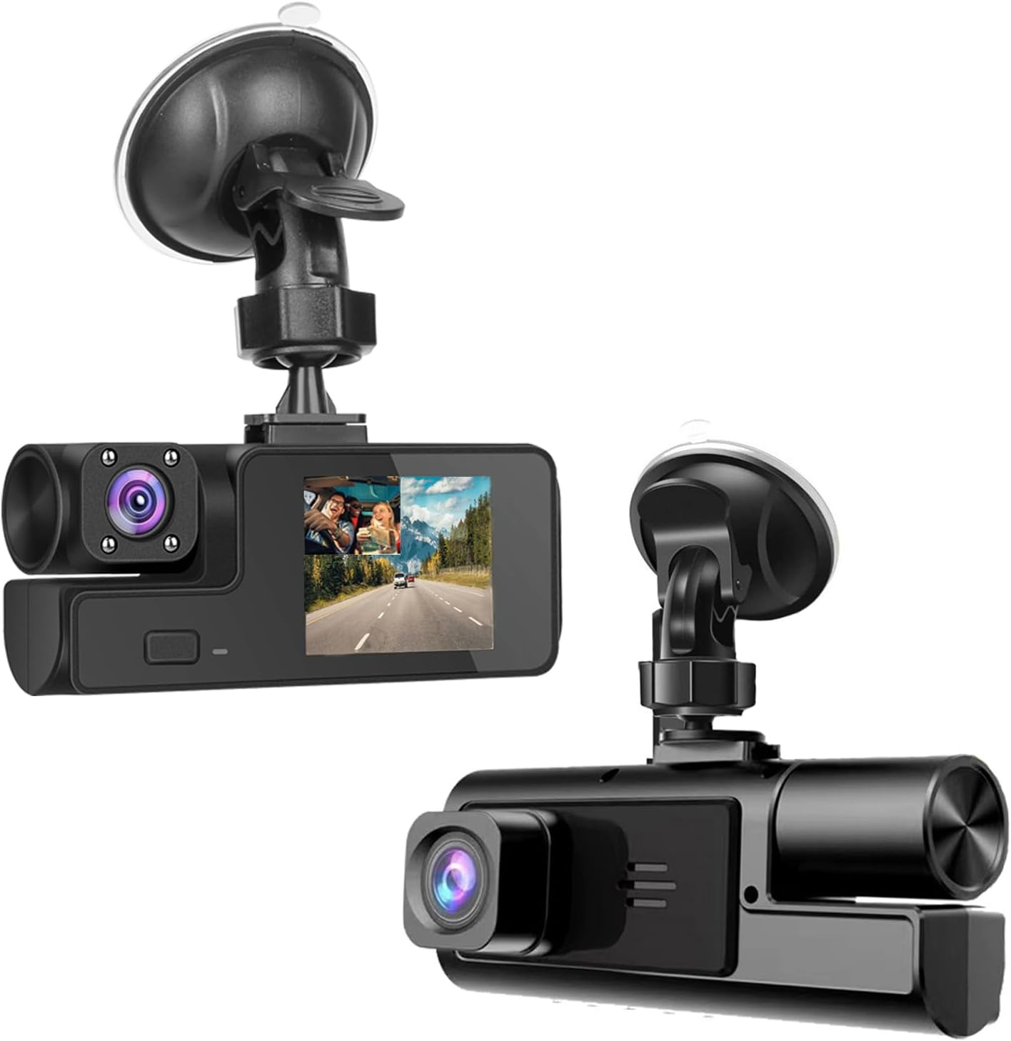 1080P Dual Dash Cam Front & Inside Car Camera 170° Night Vision G-Sensor
