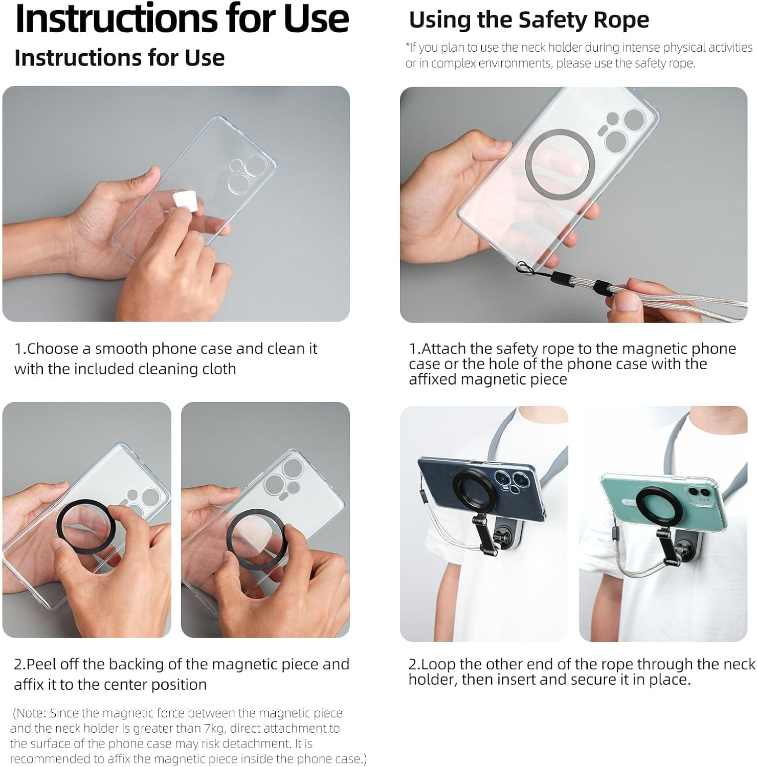 Magnetic Neck Mount for Phones – POV/Vlog Hands-Free Mount for iPhone & Android - Image 8