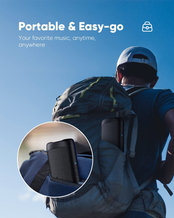 Bluetooth Speaker – Waterproof, Deep Bass, 20H Playtime, TWS Pairing, LED Lights - Image 7