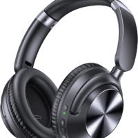 TAGRY H08 Wireless Headphones – 100H Playtime, Fast Charging, Over-Ear Comfort – Black