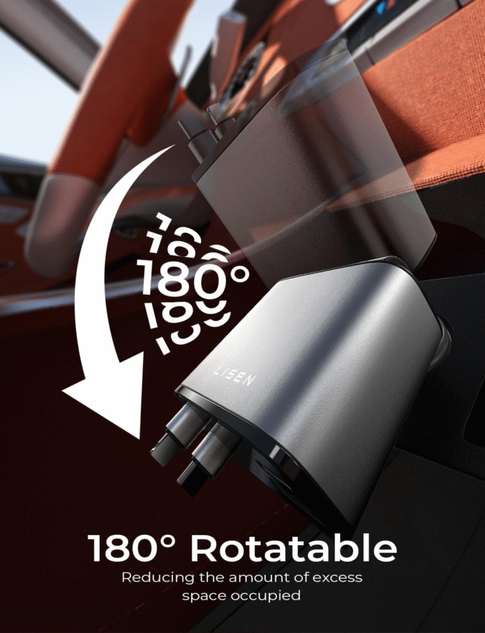 69W 4-in-1 Retractable USB-C Car Charger – Fast Charging for iPhone & Android - Image 8
