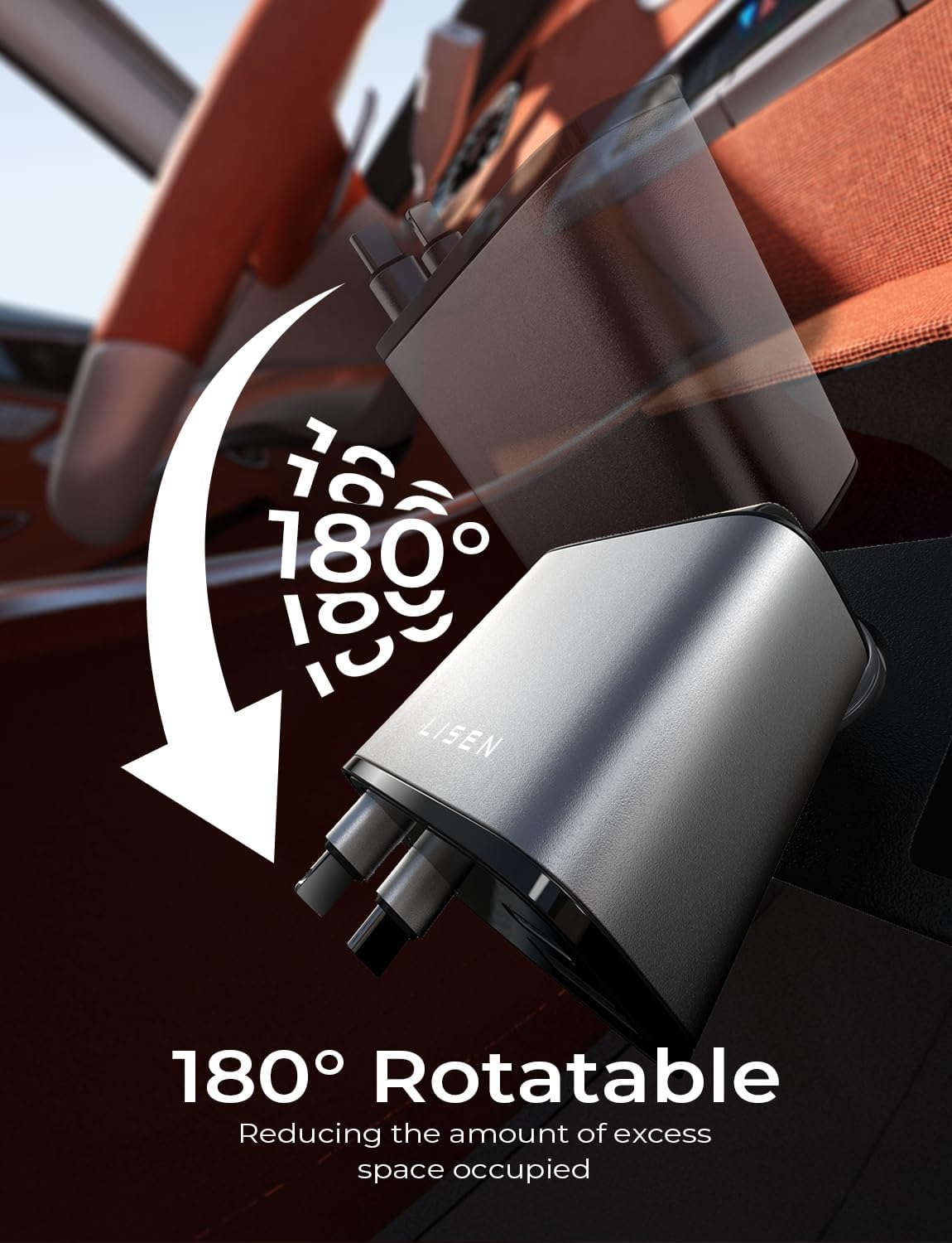69W 4-in-1 Retractable USB-C Car Charger – Fast Charging for iPhone & Android - Image 8