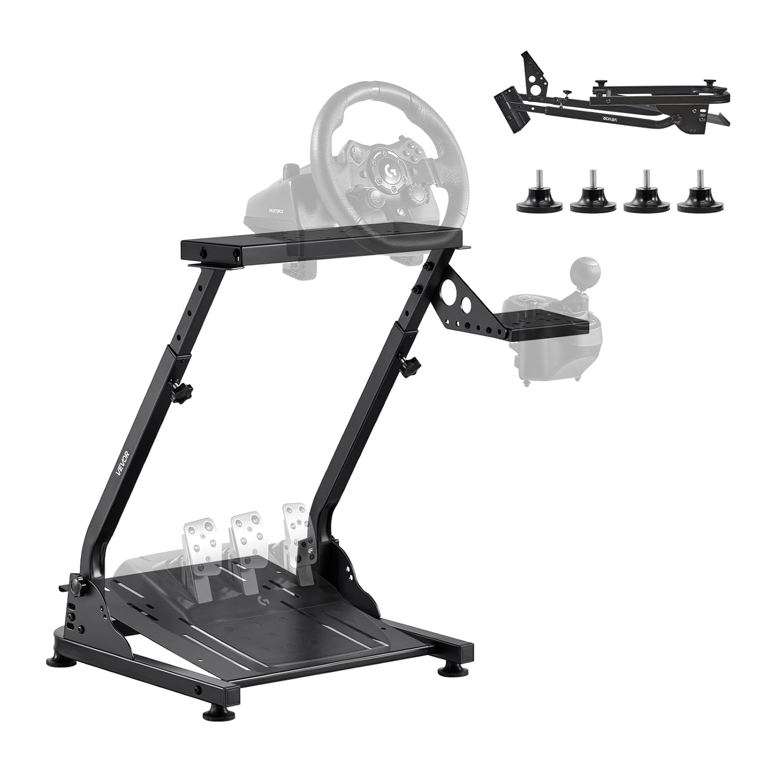 Racing Wheel Stand | Foldable Adjustable Simulator for Logitech & Thrustmaster - Image 9