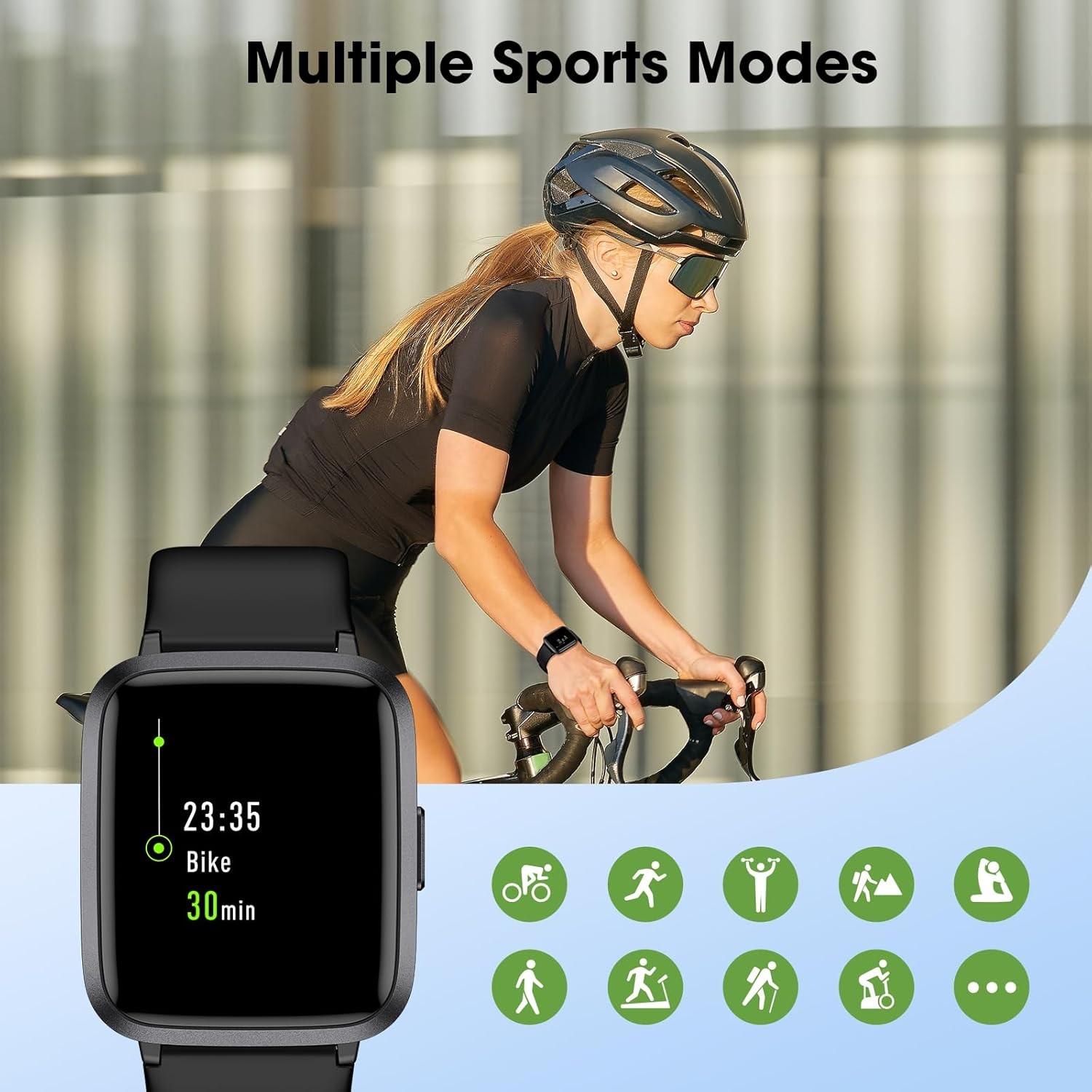 Smart Fitness Tracker Watch 5ATM Waterproof Heart Rate & Sleep Monitor with Pedometer - Image 4