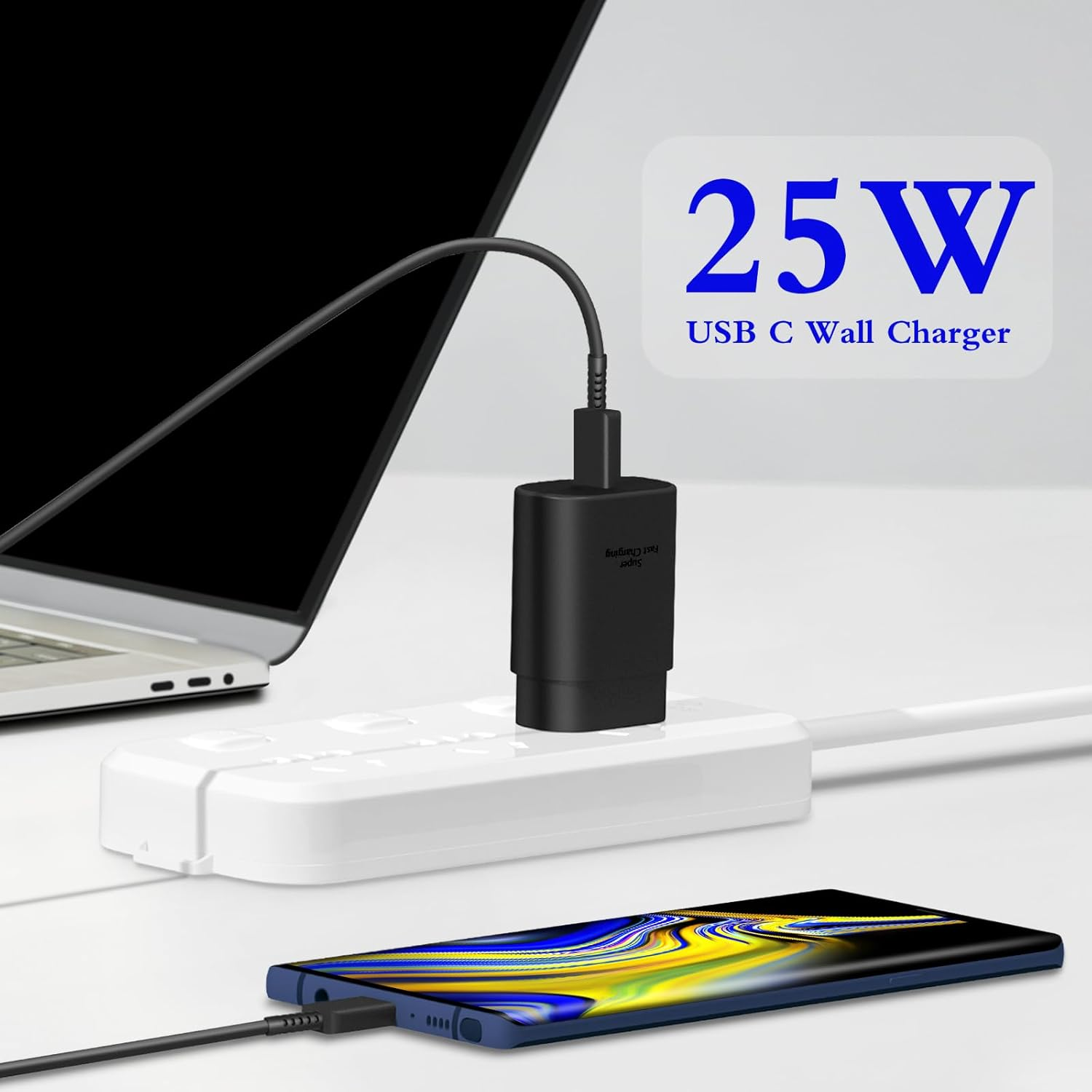 2-Pack 25W USB-C Fast Charger with 6FT Cable – Galaxy & iPhone - Image 5