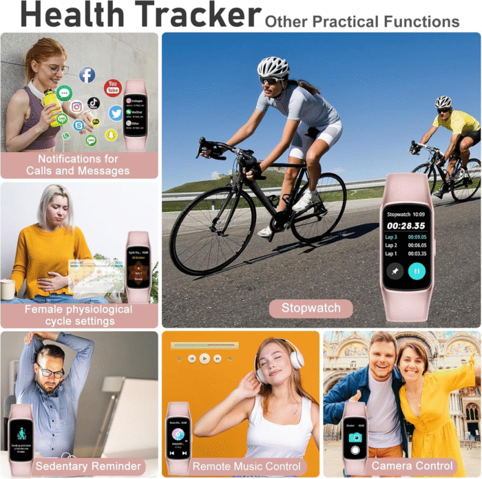 Smart Fitness Tracker Watch 1.47" Touchscreen IP68 Waterproof Heart Rate & Sleep Monitor - Image 6