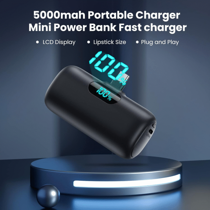 [2-Pack] Mini 5000mAh USB-C Power Bank with LCD - Image 6