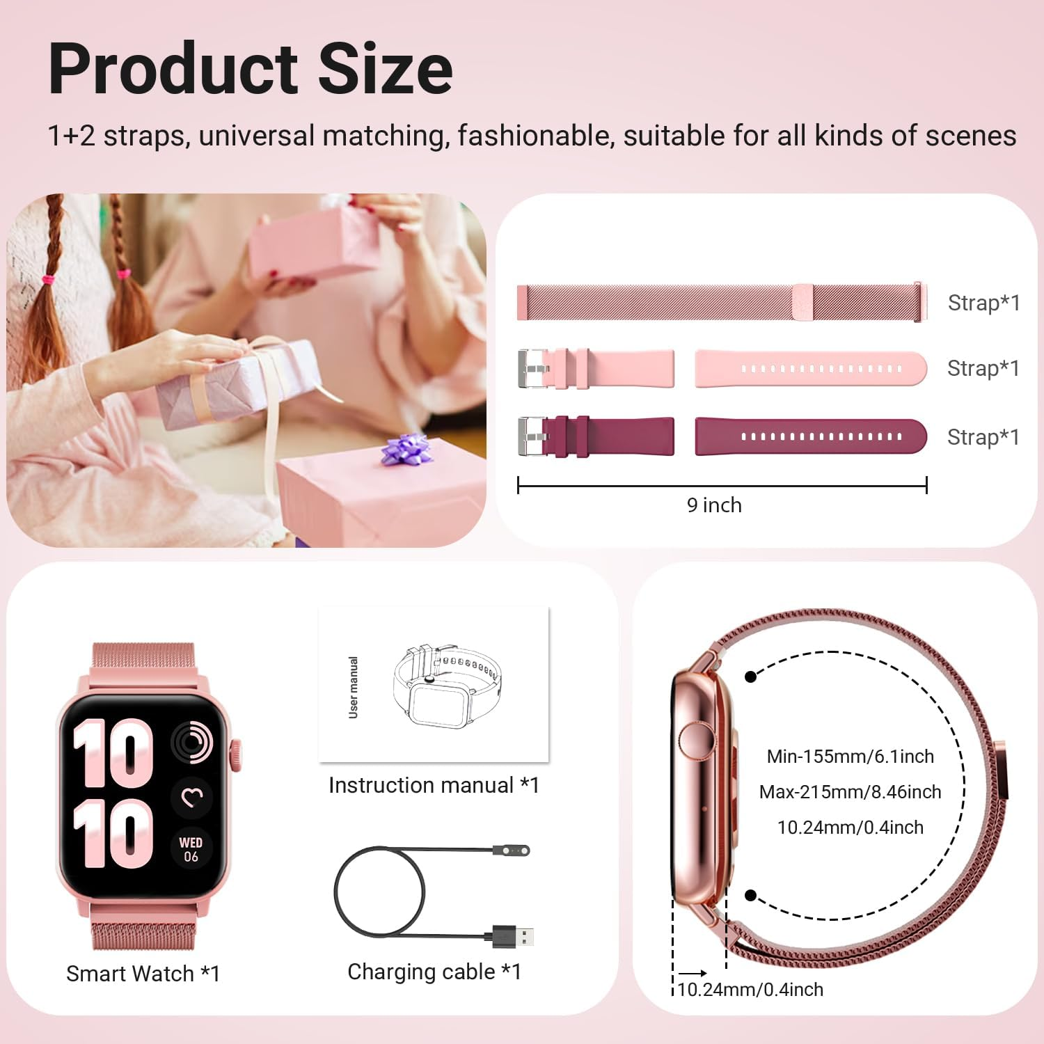 Smart Watch for Women | 1.83" HD Display Fitness Tracker | Bluetooth Calling | 120+ Sports Modes - Image 7