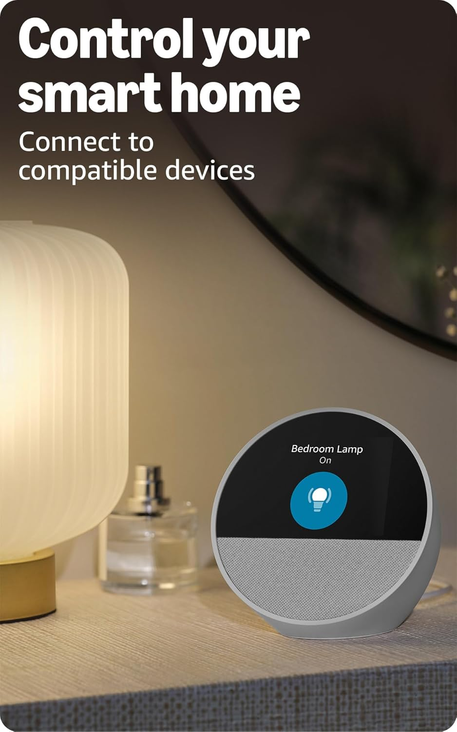 Echo Spot Smart Alarm Clock with Alexa – Nightstand & Home Hub, Black - Image 7