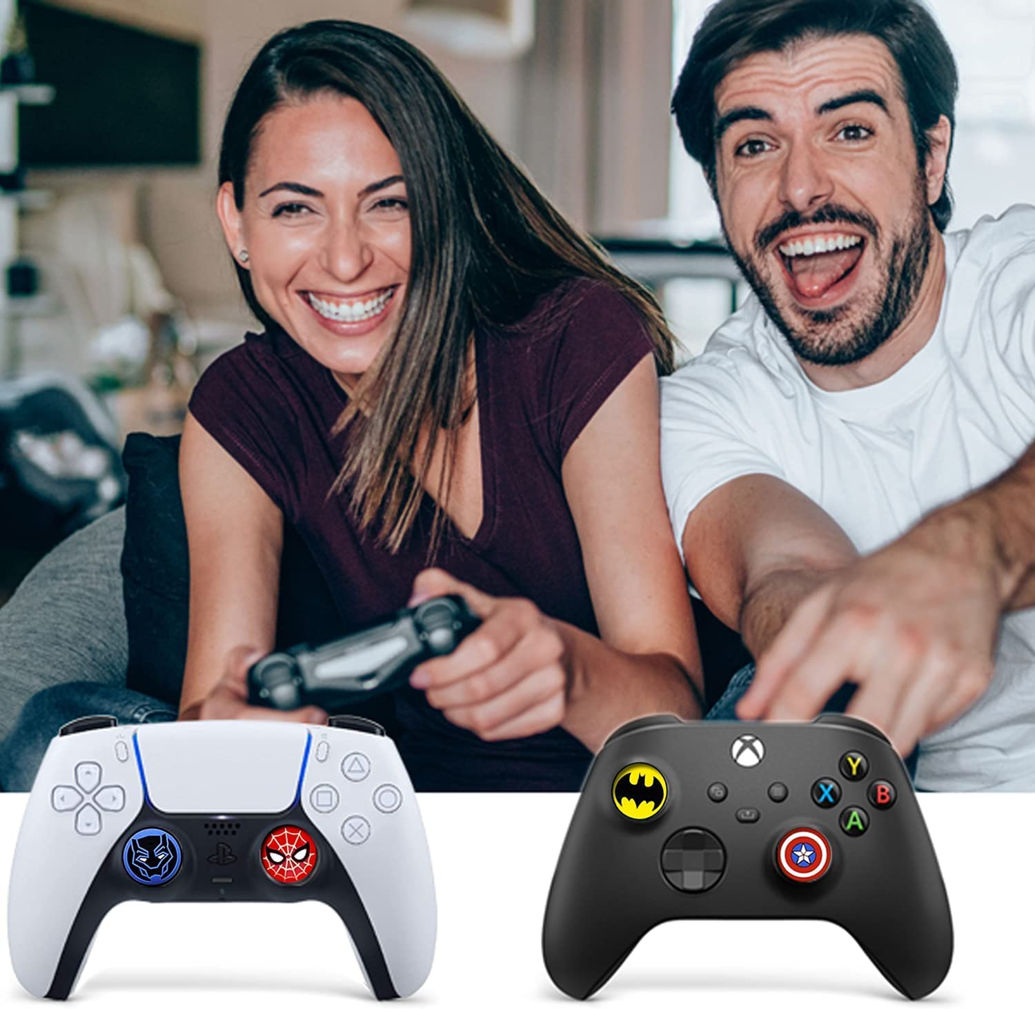 2PCS Thumb Grip Joystick Caps for PS5/PS4/Xbox/Switch Pro | Non-Slip Silicone Covers - Image 5