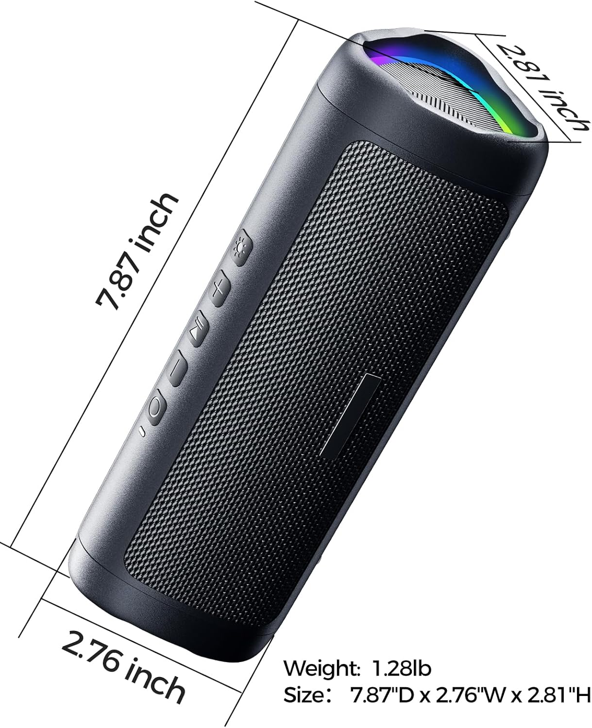 Bluetooth Speaker – Waterproof, Deep Bass, 20H Playtime, TWS Pairing, LED Lights - Image 9