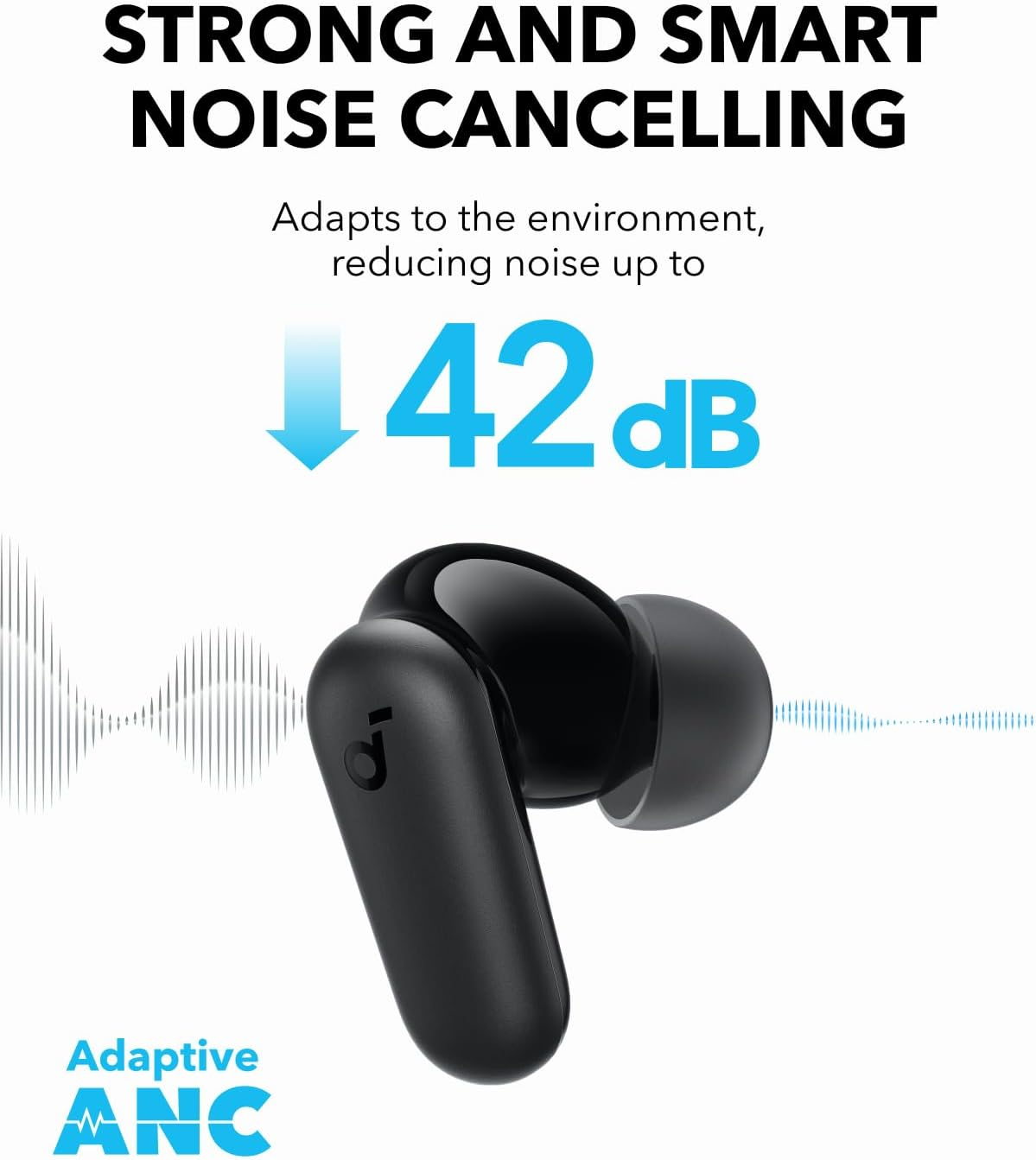 Soundcore P30i Wireless Earbuds ANC, BassUp, 45H Playtime, Phone Stand Case - Image 6