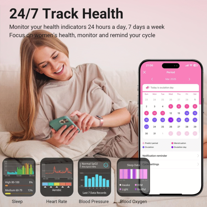 Smart Watch for Women | 1.83" HD Display Fitness Tracker | Bluetooth Calling | 120+ Sports Modes - Image 4