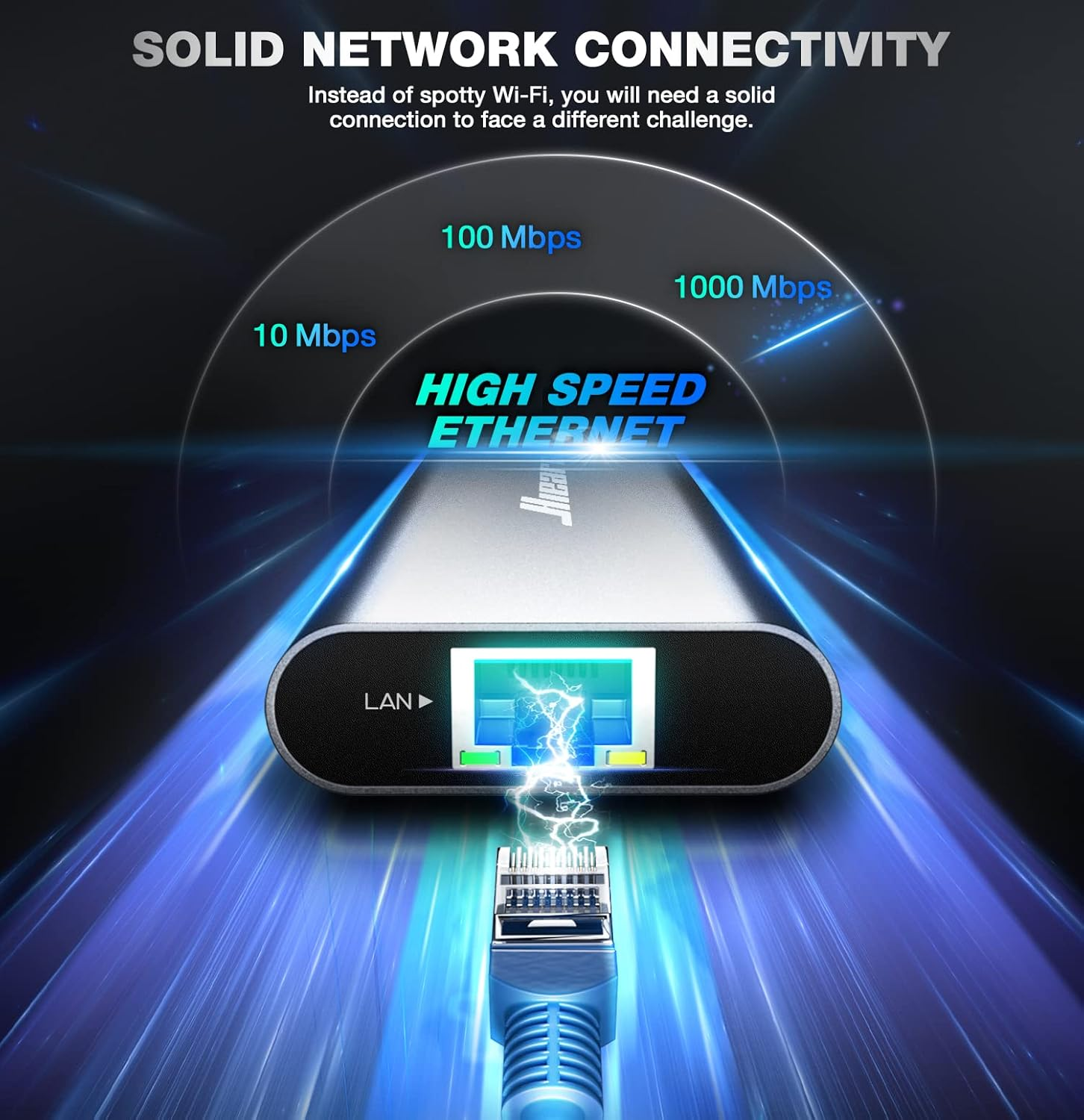 8-in-1 USB-C Hub with 4K HDMI, Ethernet & 100W PD β Multiport Adapter for MacBook, iPad, Dell, Lenovo - Image 3