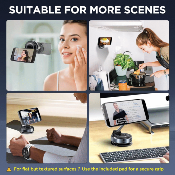 Vacuum Magnetic Phone Holder 2026 – Suction Cup Mount with Nano Gel Pads & 360° Rotation - Image 8
