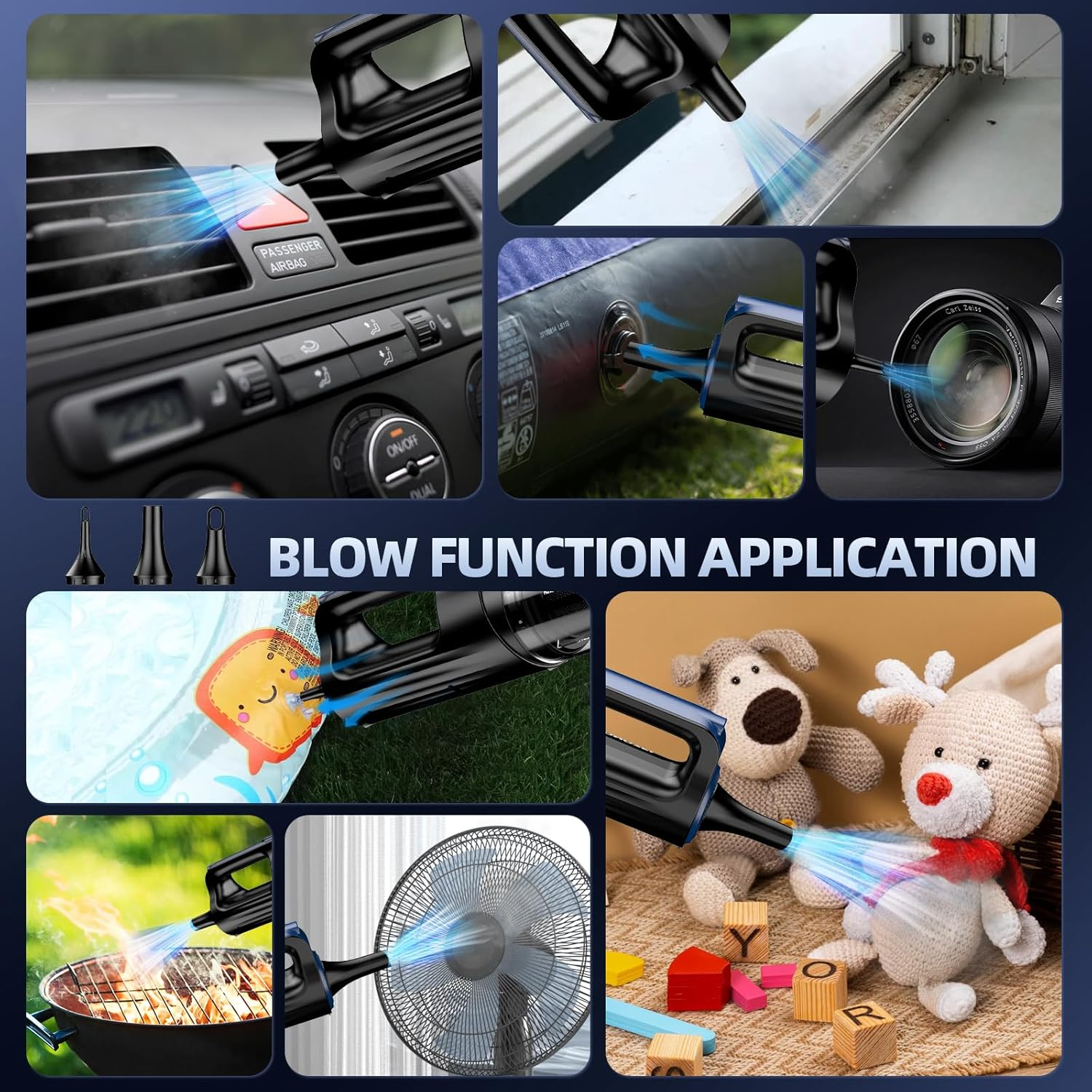 Cordless Car Vacuum & Air Duster 18000Pa Handheld 130W Brushless 7800mAh - Image 5