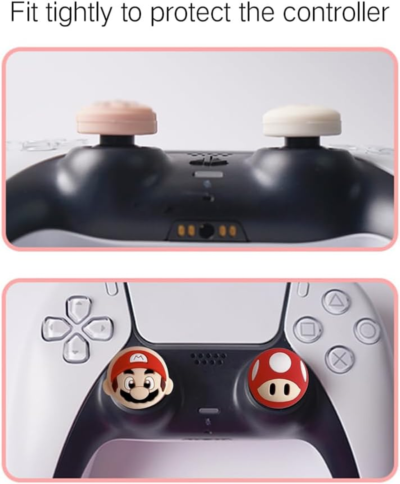 4PCS Cute Thumb Grip Caps for PS5/PS4/Xbox/Switch Pro | 3D Kawaii Joystick Covers - Image 4