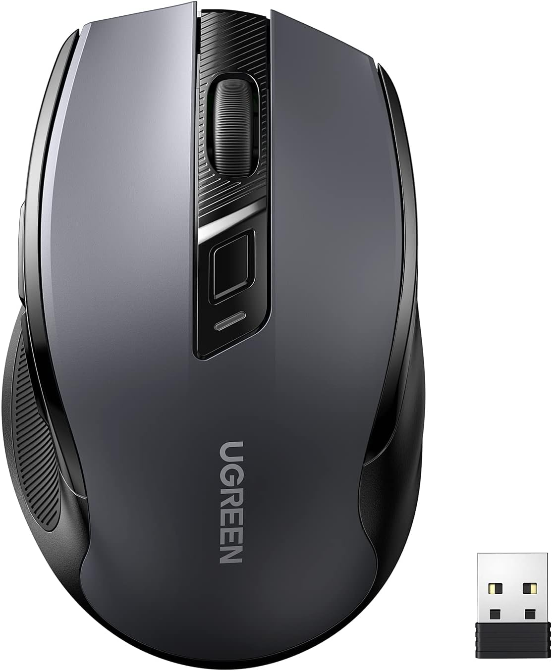 UGREEN 2.4G Wireless Mouse 4000 DPI 6-Button Ergonomic Silent Mouse Black