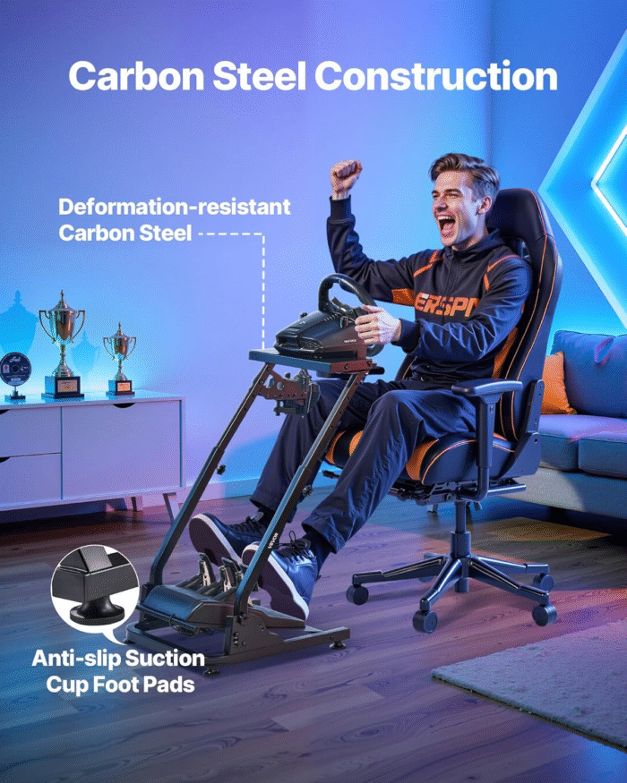 Racing Wheel Stand | Foldable Adjustable Simulator for Logitech & Thrustmaster - Image 3