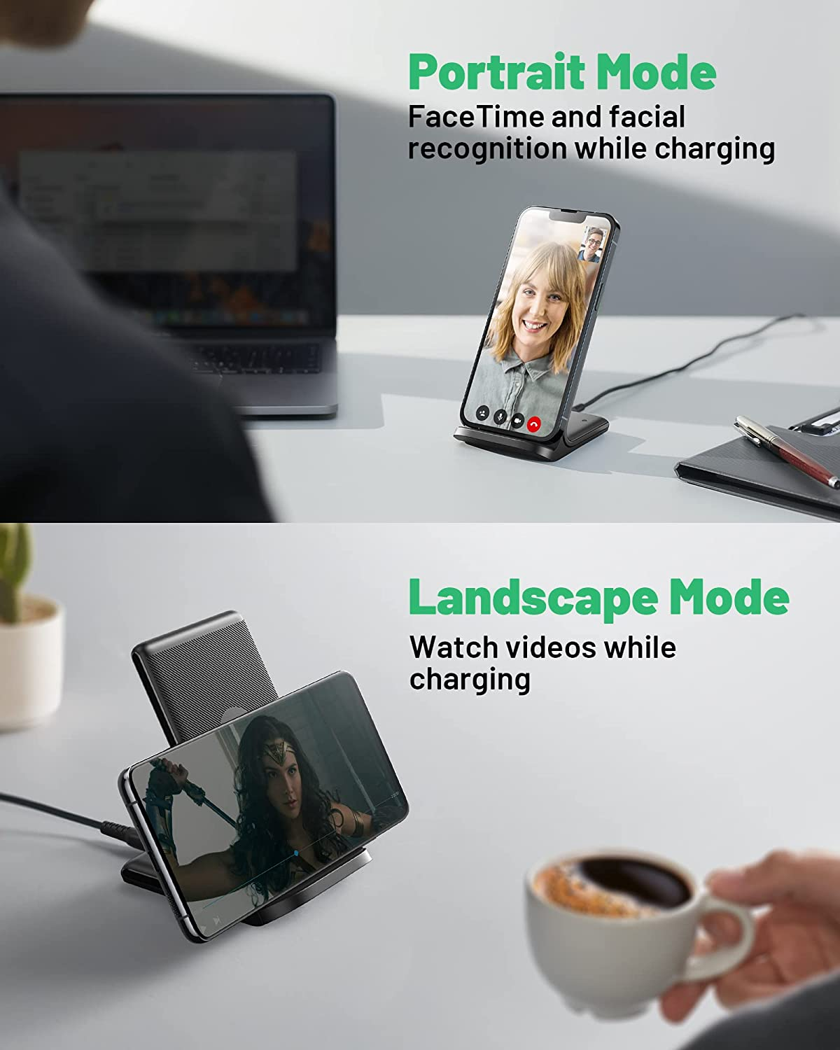 15W Wireless Charger Stand – Fast Qi Charging for iPhone & Samsung - Image 8