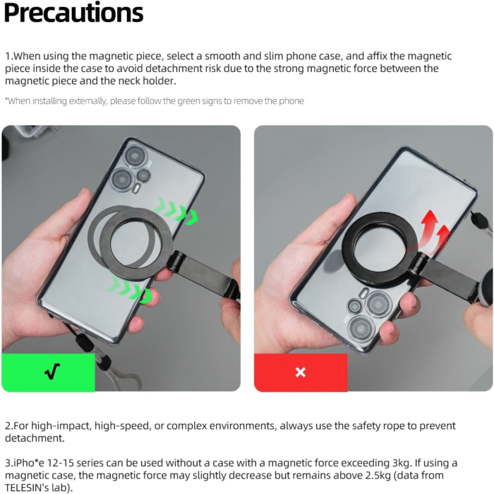 Magnetic Neck Mount for Phones – POV/Vlog Hands-Free Mount for iPhone & Android - Image 9