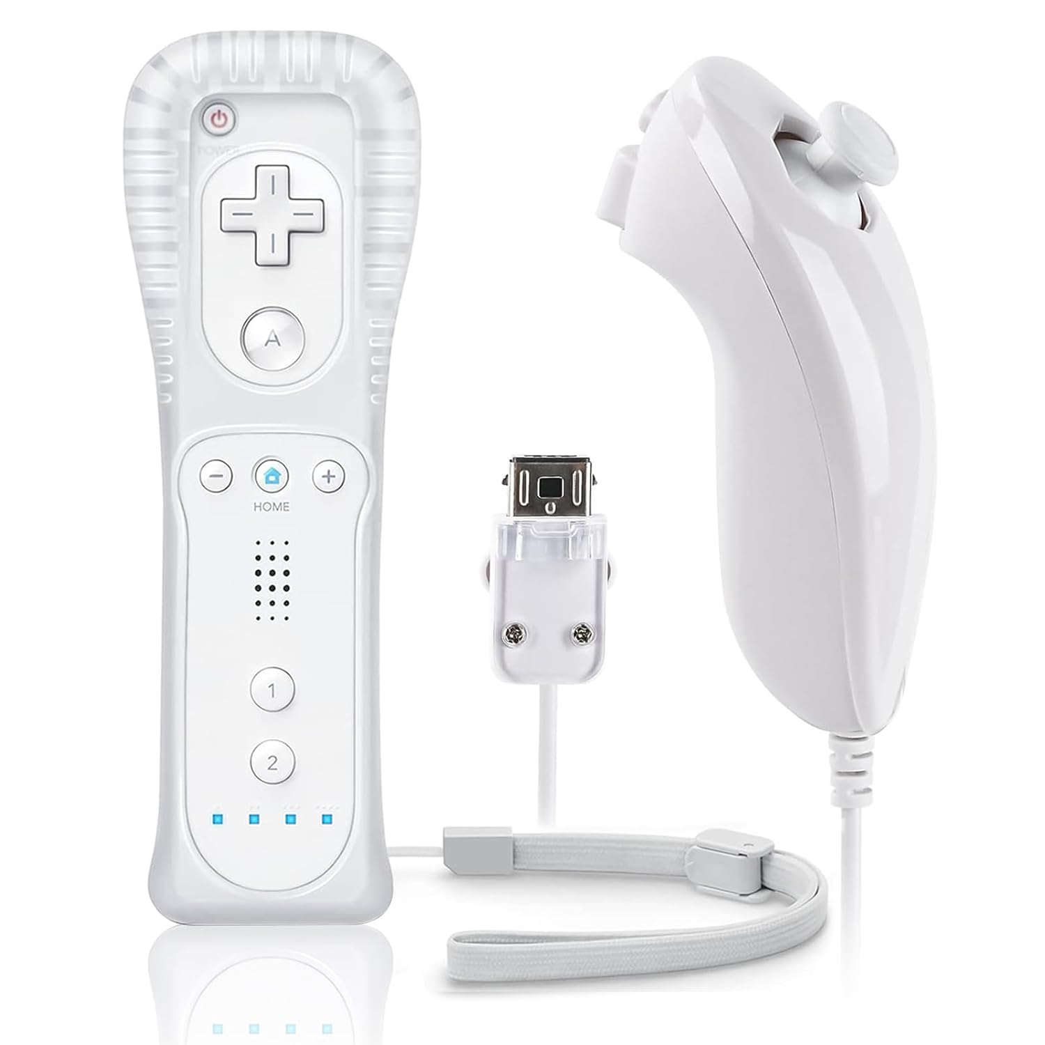 Wii Remote & Nunchuck Controller for Nintendo Wii/Wii U | Motion Sensing + Case