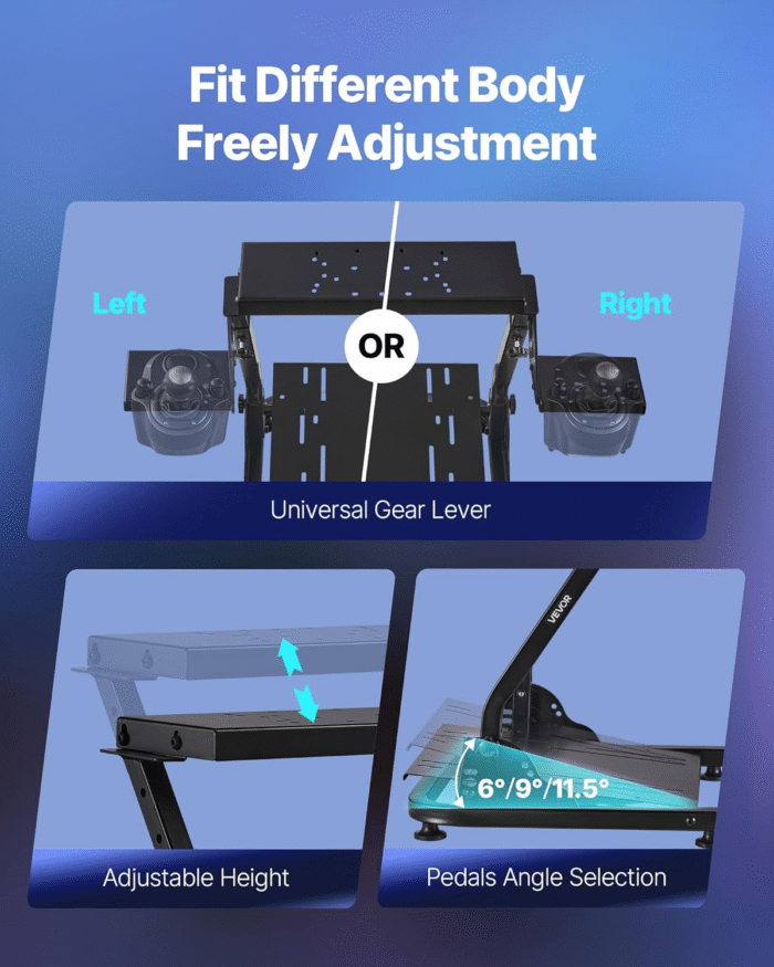 Racing Wheel Stand | Foldable Adjustable Simulator for Logitech & Thrustmaster - Image 4