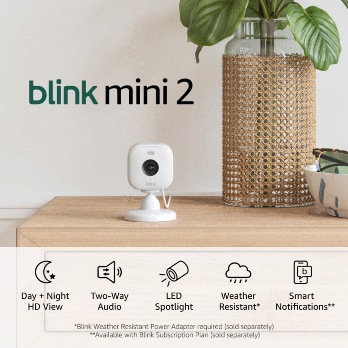 Blink Mini 2 HD Security & Pet Camera – Color Night View, Two-Way Audio