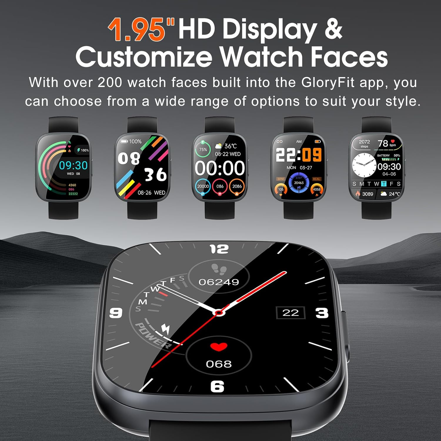Smart Watch for Men & Women | 1.95" HD Touchscreen | Bluetooth Calling & Notifications | - Image 5