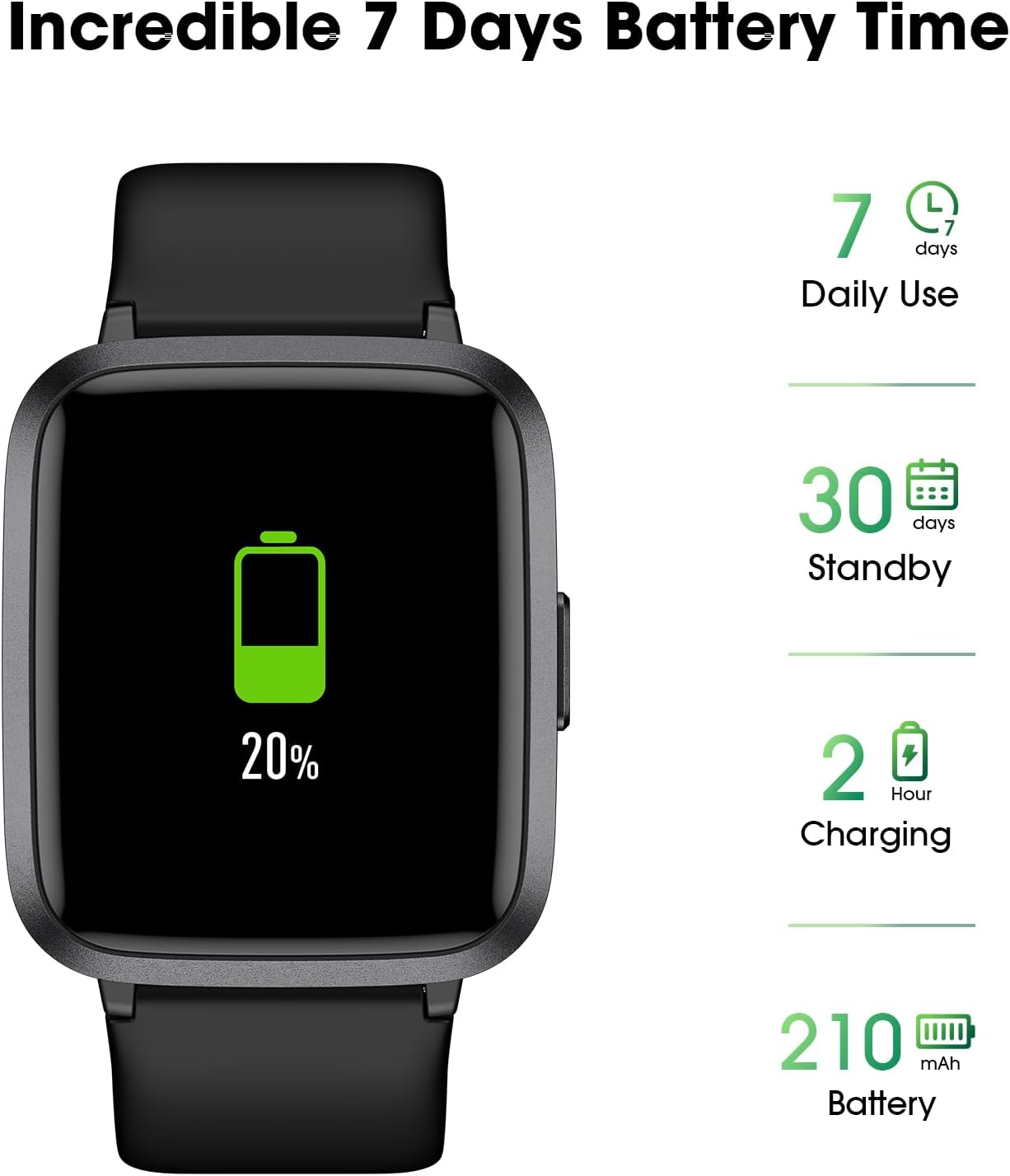 Smart Fitness Tracker Watch 5ATM Waterproof Heart Rate & Sleep Monitor with Pedometer - Image 6