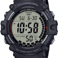 Casio Illuminator AE1500WH Series – Men’s Digital Watch, 100M Water Resistant, LED Backlight, 5 Alarms, Stopwatch, 10-Year Battery